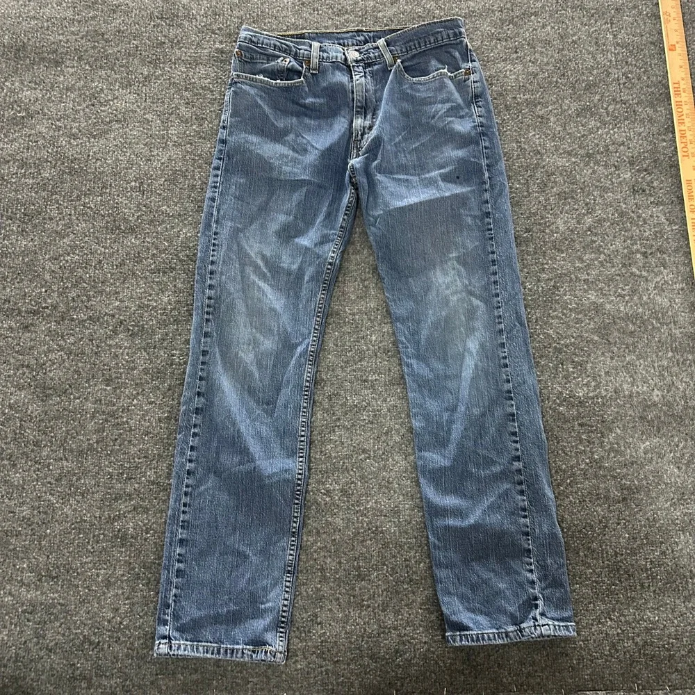 Levi's 505 Jeans Mens Size 34x32 Blue Regular Fit Straight Leg Stretch Denim